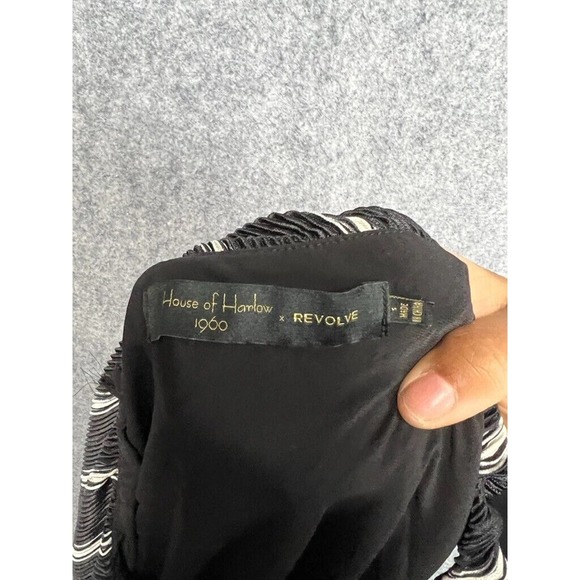 House of Harlow 1960 X Revolve Dress Women Small Black One shoulder asymmetrical - Picture 8 of 9